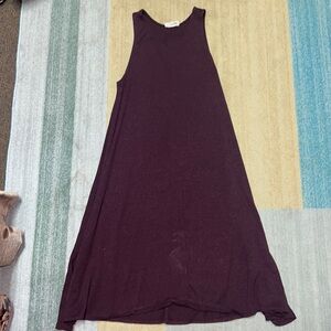Aritzia Wilfred burgundy knit sleeveless dress